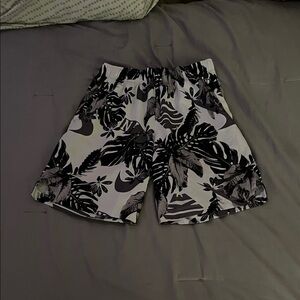 Nike tropical print Black and White Dri-FIT Shorts